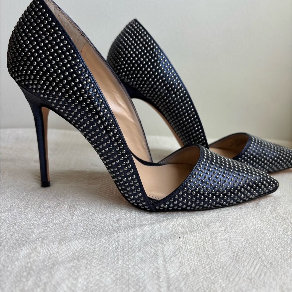Imagine by Vince Camuto Black Stiletto Heels with Studded Design